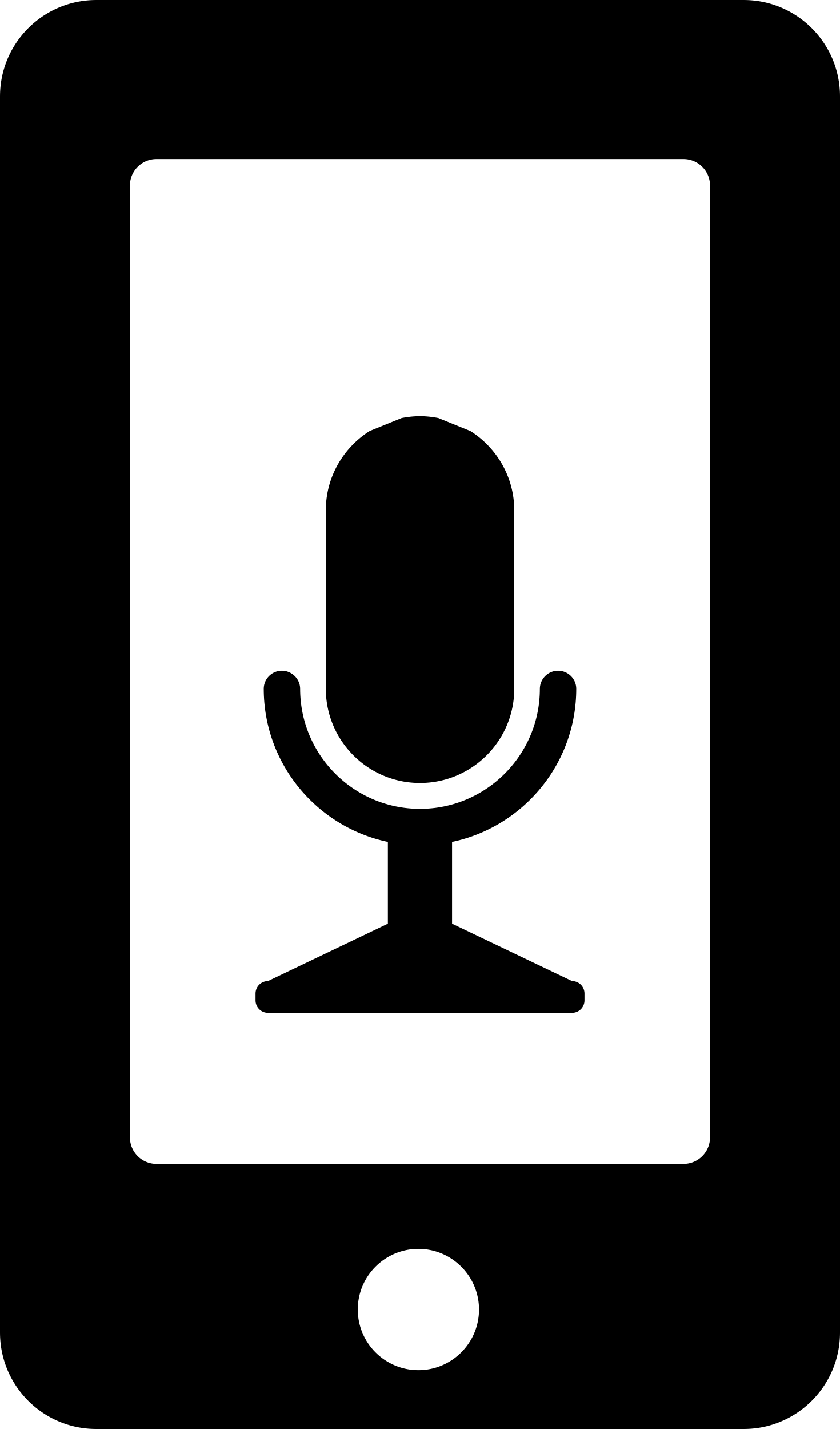 Microphone Voice Interface Symbol On Phone Screen Stencil Svg Vector Free Vectors